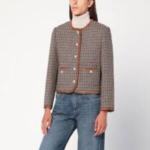 Dunst Checked Tweed Jacket Size Medium